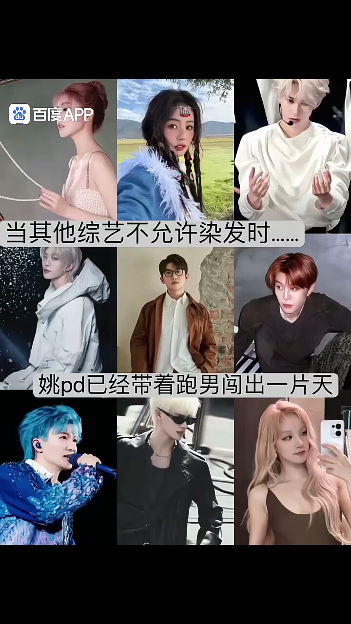 跑男染发已经闯出了一片天 白鹿