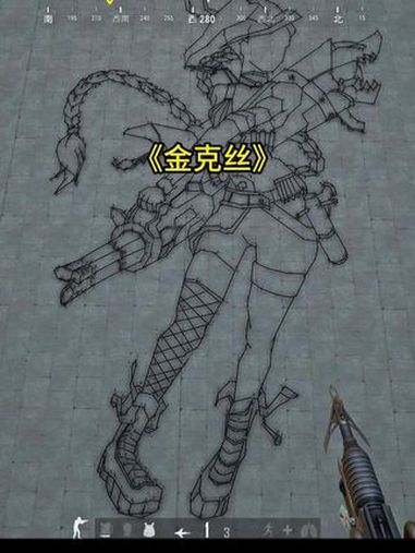 两千人看我画了三小时金克丝!2024鸡斯卡星火计划 PUBG滑索枪画画 金克丝 PUBG一