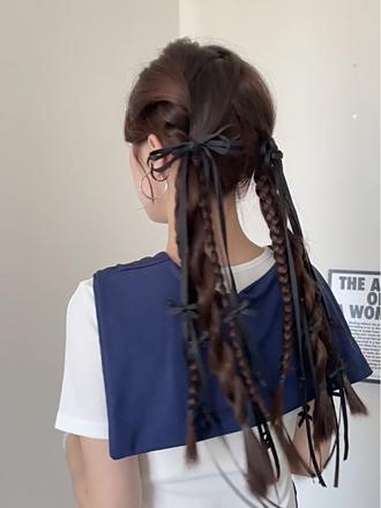 方圆脸纹理感双麻花辫！手残党也能学会的编发方法 甜酷双麻花辫 编发最美编发 发型教程 我的