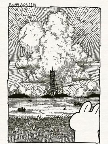 治愈不开心黑白风景画卡点,看完心情Up Up 关于线条画:兔的旅程,我们不止于此!探索更多