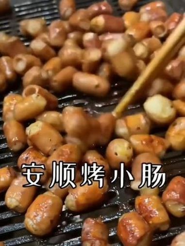 烤小肠真的太好吃了～越嚼越香!真的是绝了 烤小肠 贵州特产 安顺烤小肠