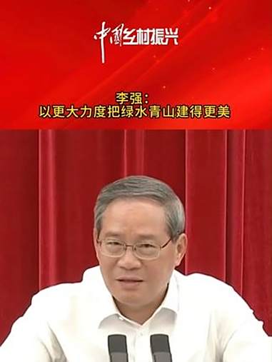 李强：以更大力度把绿水青山建得更美