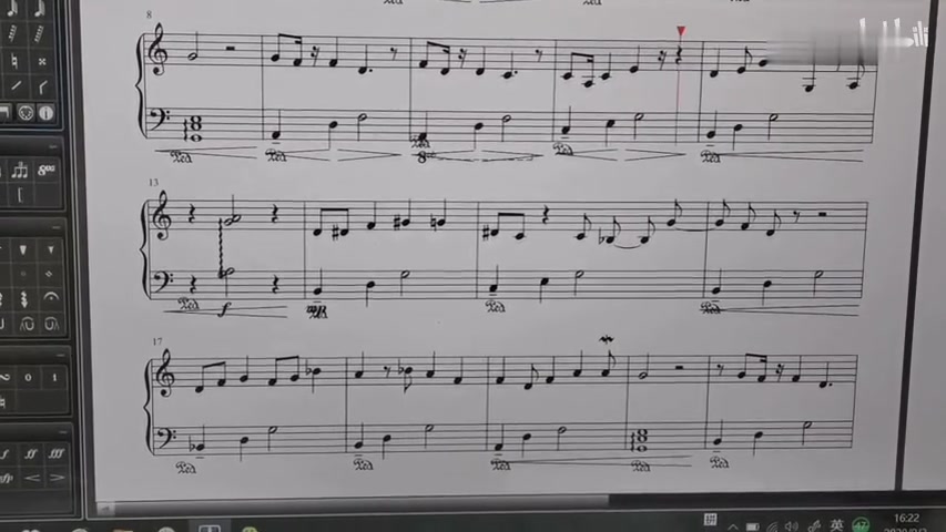 [图]「overture」第二次尝试写的一小段钢琴谱