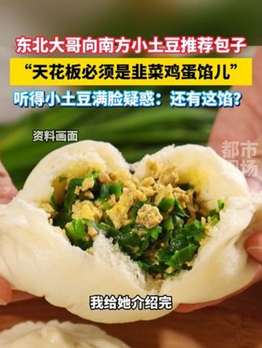 东北大哥推荐韭菜鸡蛋馅儿包子,听得南方小土豆满脸疑惑 韭菜鸡蛋包子 万万没想到 饮食差异