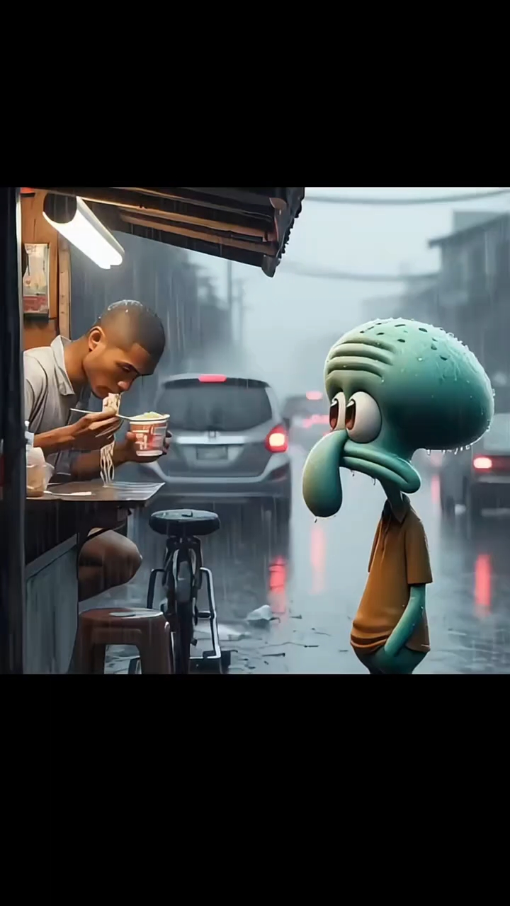 派大星通过努力赚钱,终于吃上了火鸡面