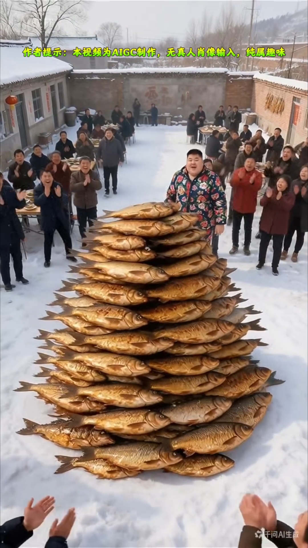 鱼变烤鱼名场面#东北硬核烤鱼#农村搞笑日常