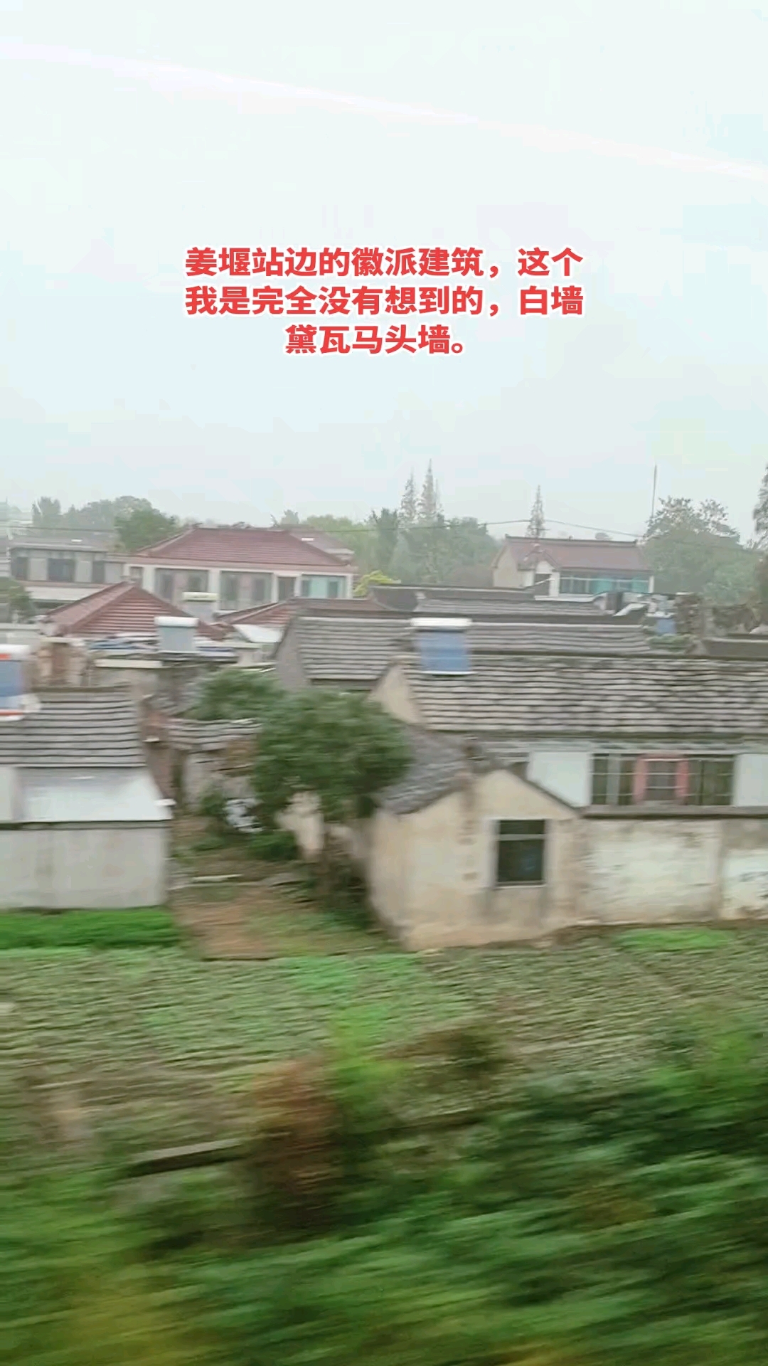 姜堰站边的徽派建筑,这个我是完全没有想到的,白墙黛瓦马头墙。