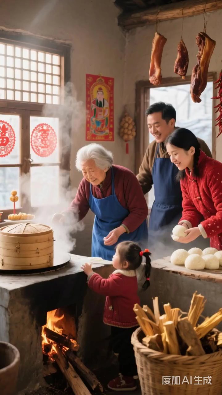春节的传统习俗：家庭围炉煮饺子