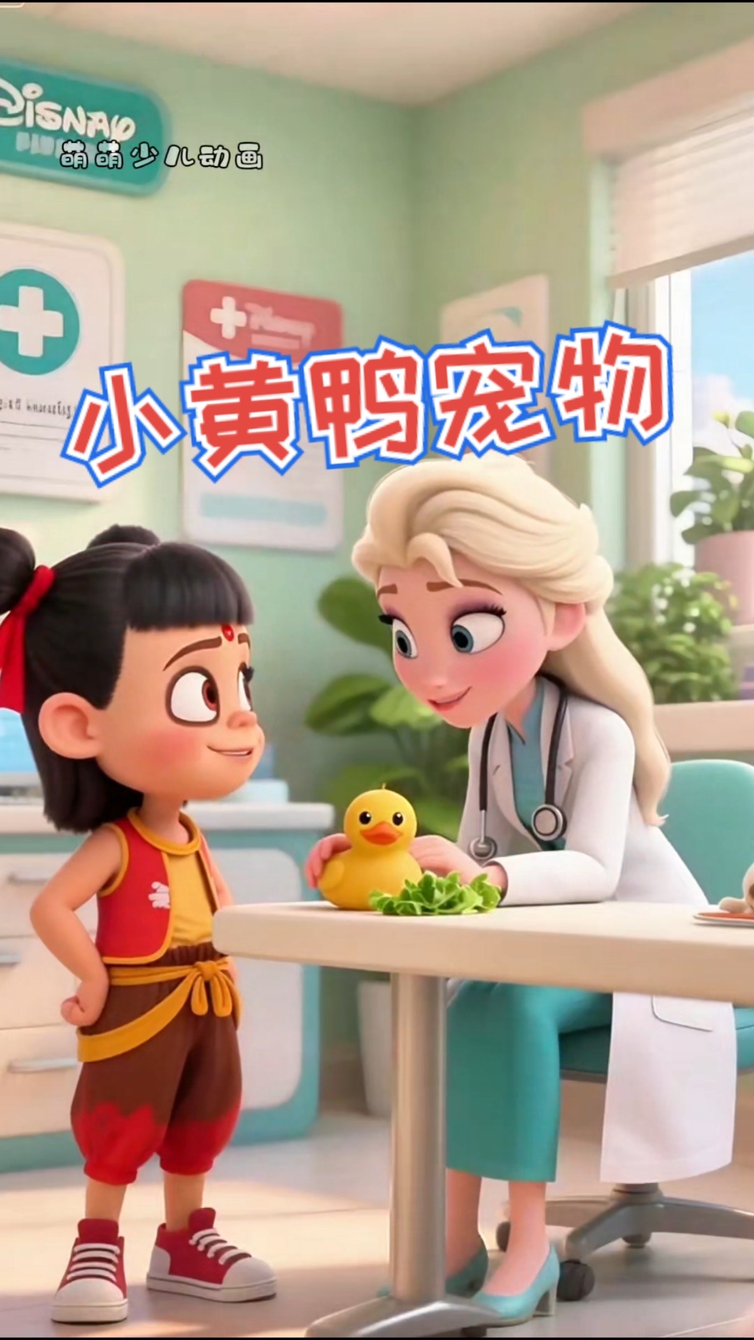 哪吒的小黄鸭宠物#哪吒#动画片#少儿动画