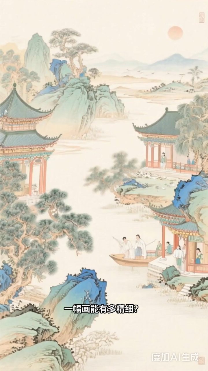 明黄唐装少女惊艳庭院，工笔重彩绘就古风绝色