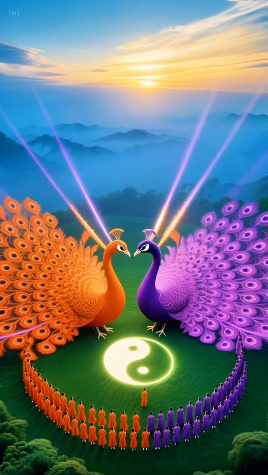 黑子卜黑魔法学院千名学子表演《化蝶》。