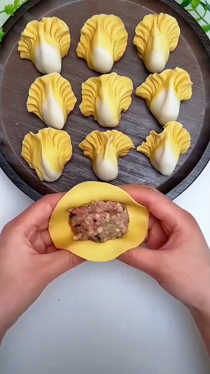 白菜饺子包法分享#面食分享