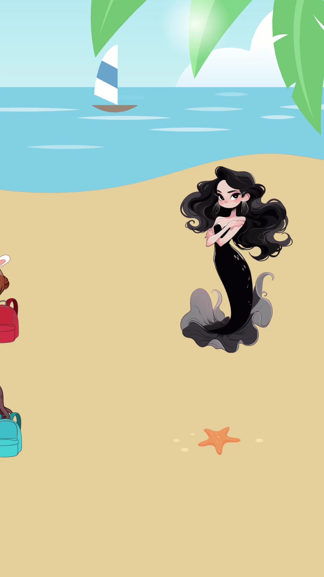 美人鱼侍卫检查小美人鱼的书包