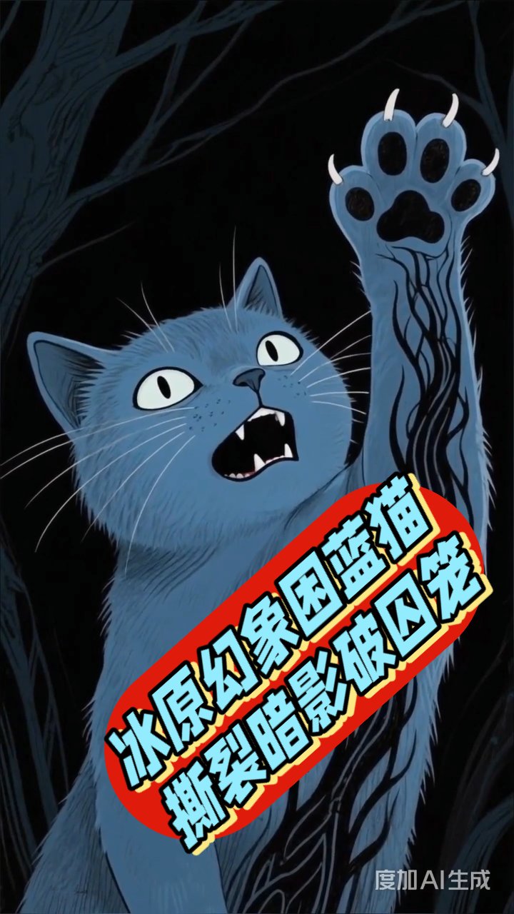冰原幻象困蓝猫,撕裂暗影破囚笼