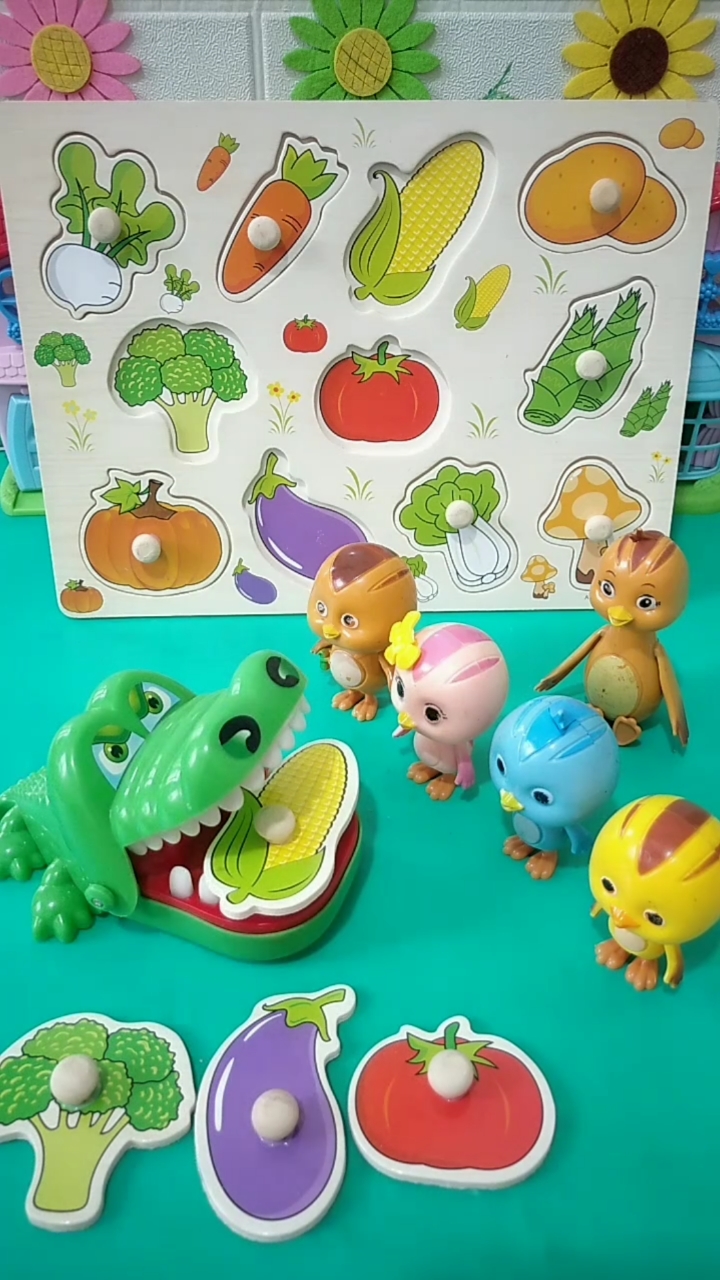 鸡妈妈给萌鸡小队摘蔬菜吃