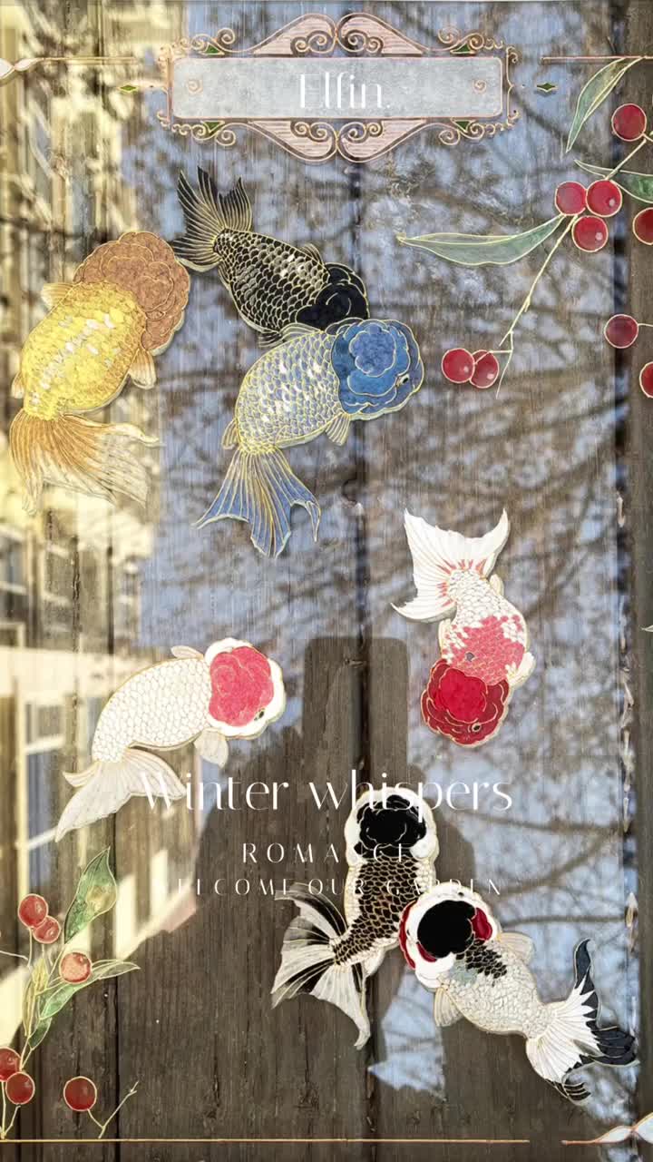 原创玻璃画|金鱼图鉴之二传统金鱼 虎头