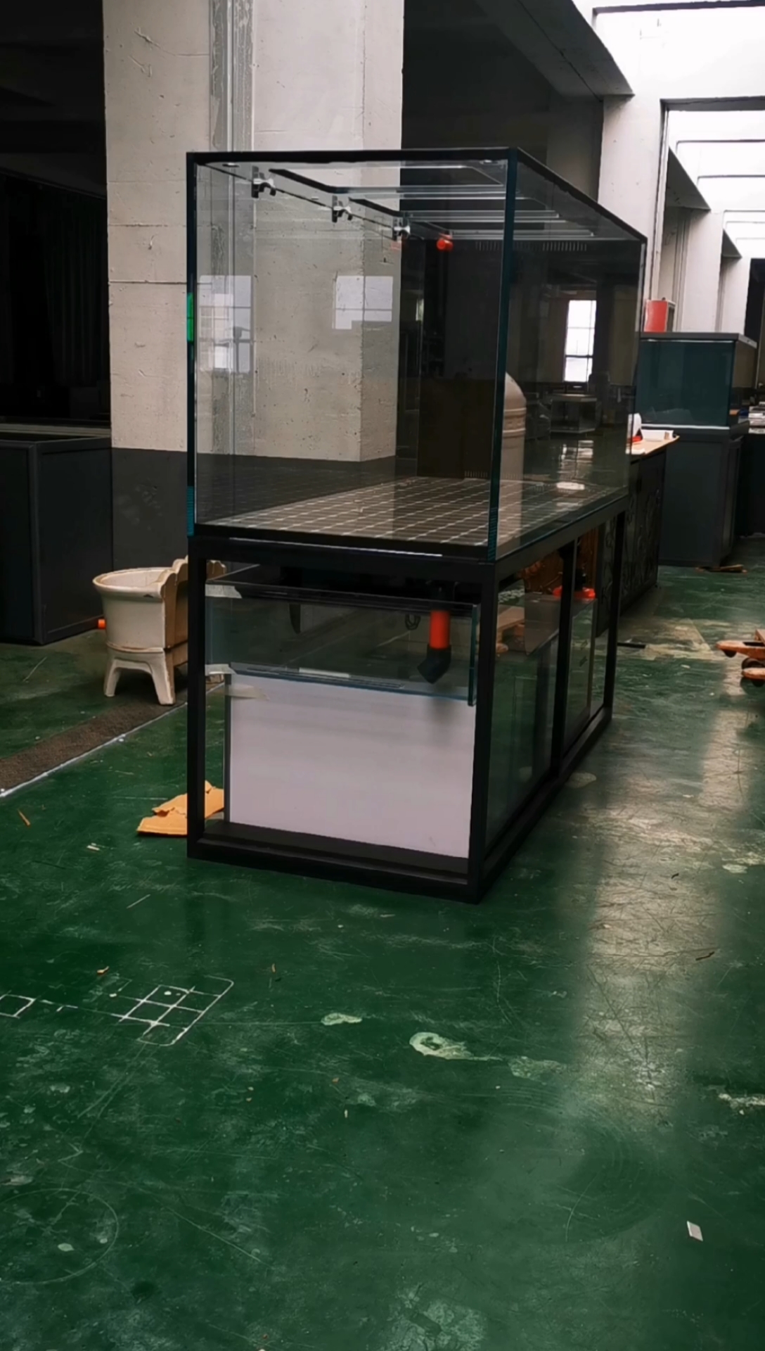 博世龙钢架工业风鱼缸,可以根据加装风格随意外包