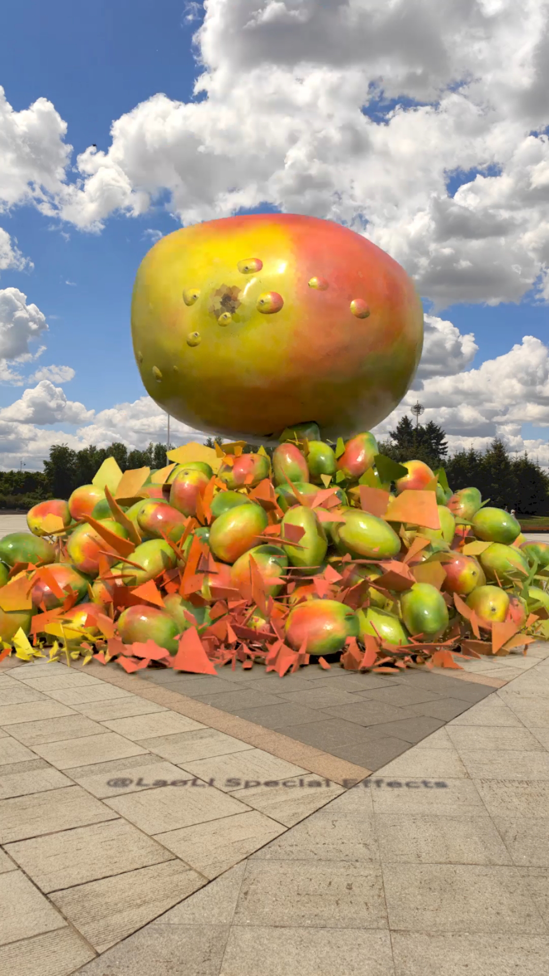 蔬菜水果掉落破碎特效