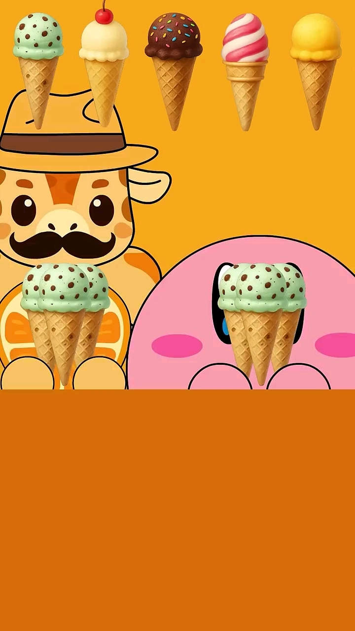 这冰激凌我也想吃