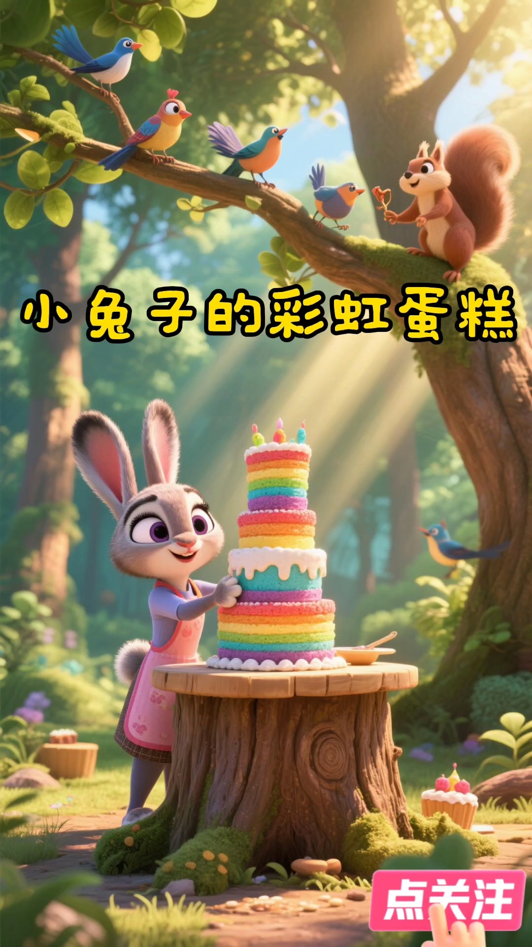 有声绘本故事分享～小兔子的彩虹蛋糕