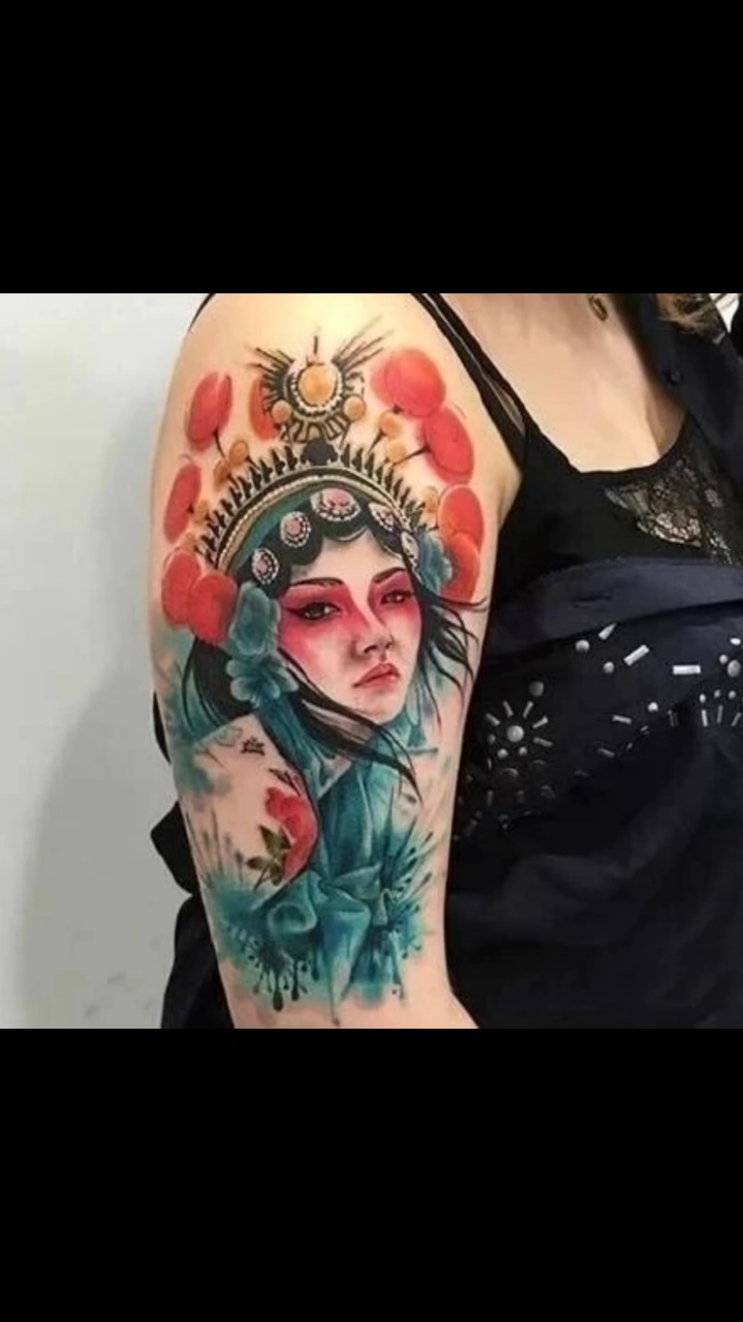 超美的花旦纹身艺术图案鉴赏