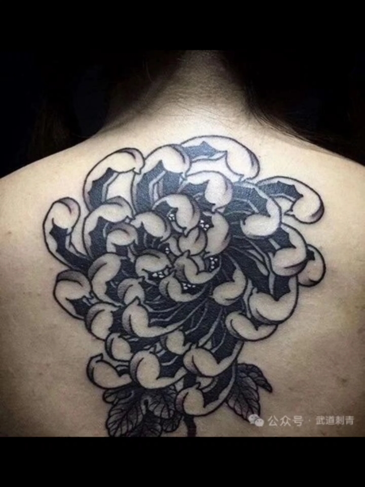多彩菊花纹身图案展示