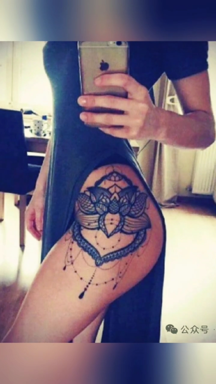 多彩莲花纹身艺术图案分享