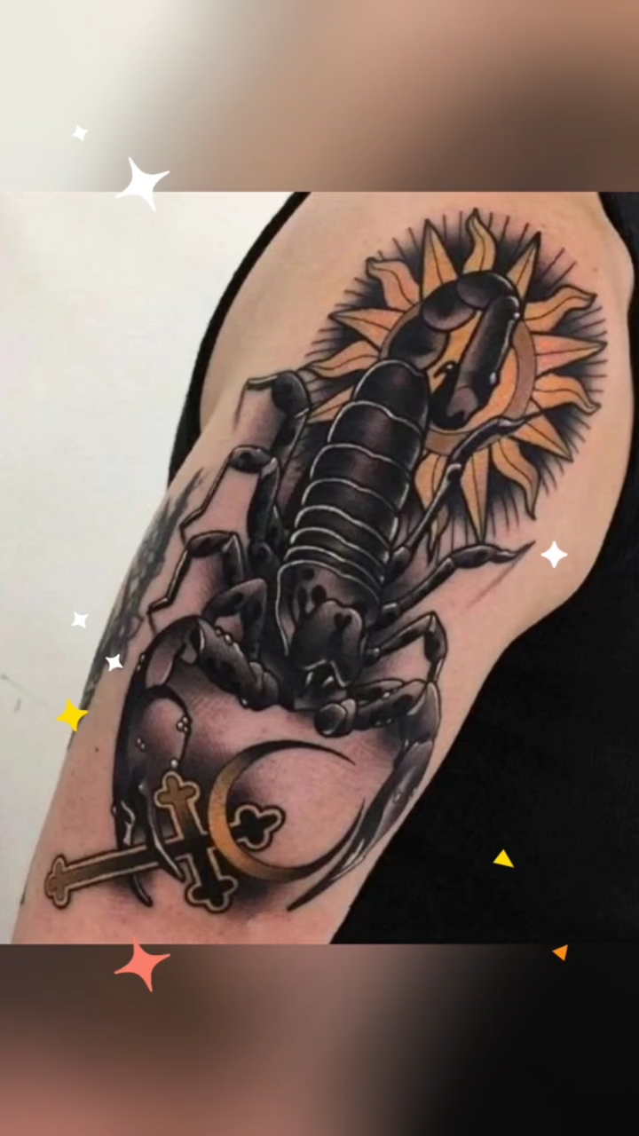 一组天蝎座最爱的蝎子纹身图案欣赏