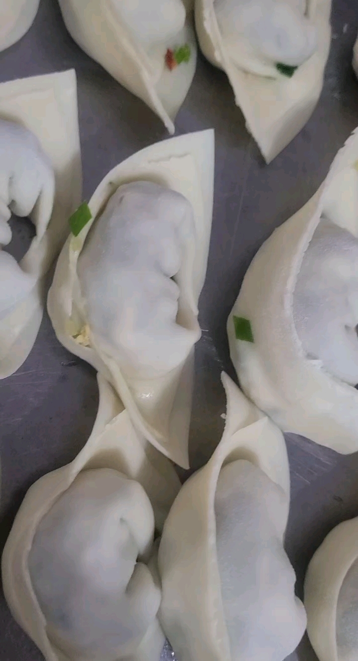 纯手工水饺成品摆盘