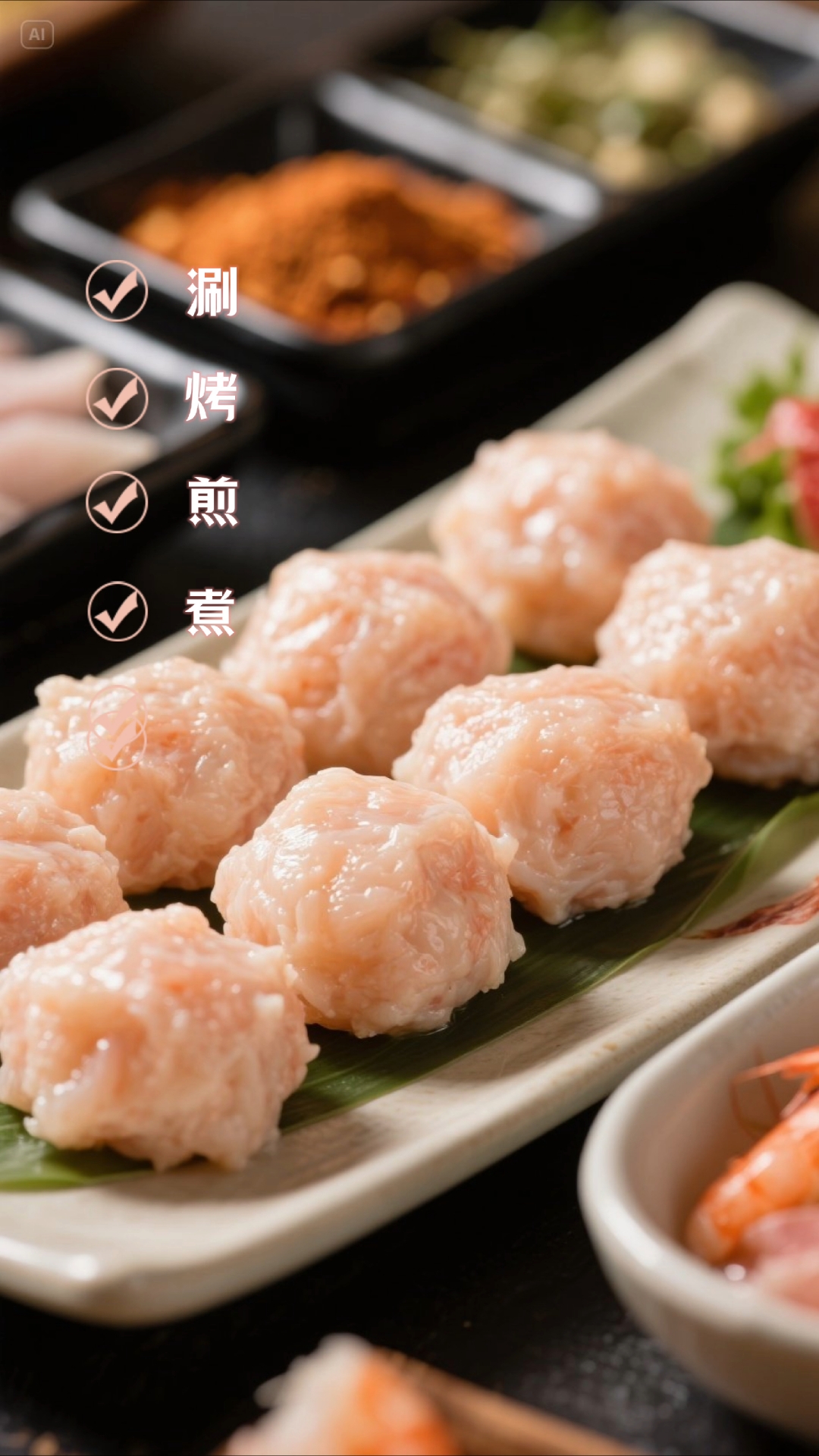 火锅烧烤没它不完整!查特熊虾滑,真材实料看得见!店长力荐!