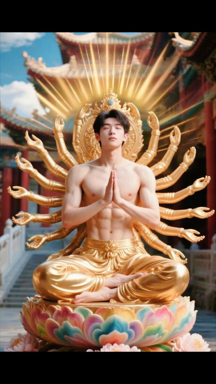 肌肉帅哥轮转金手臂