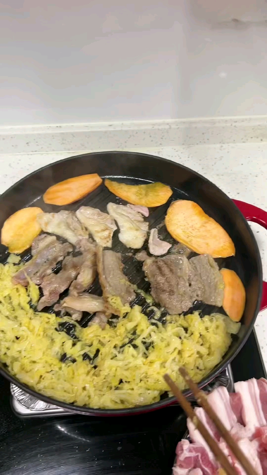 敬辉加厚铸铁烤盘烤肉真的好!厚铸铁无涂层