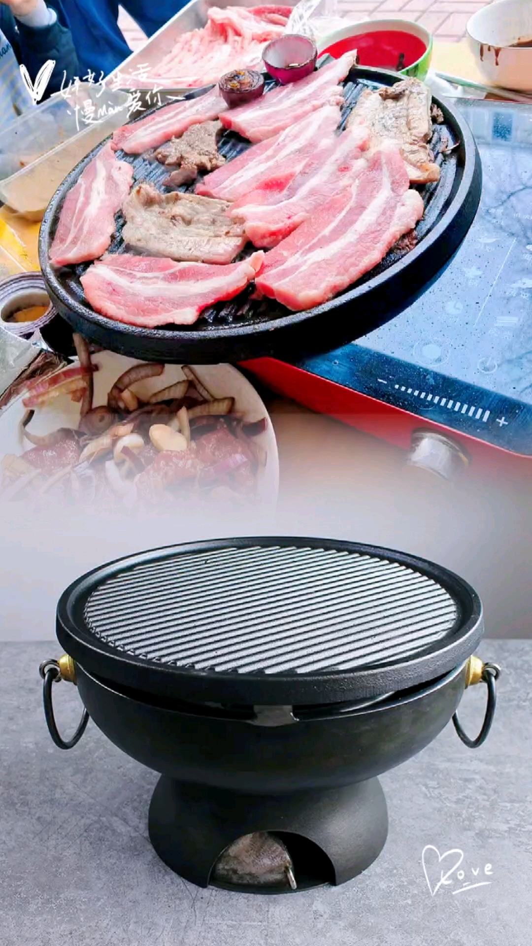 铸铁烤肉盘,春日露营烧烤盘
