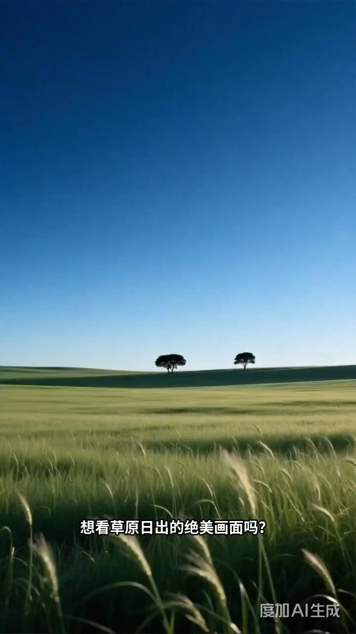 草原日出惊艳瞬间：从鱼肚白到金光洒满大地