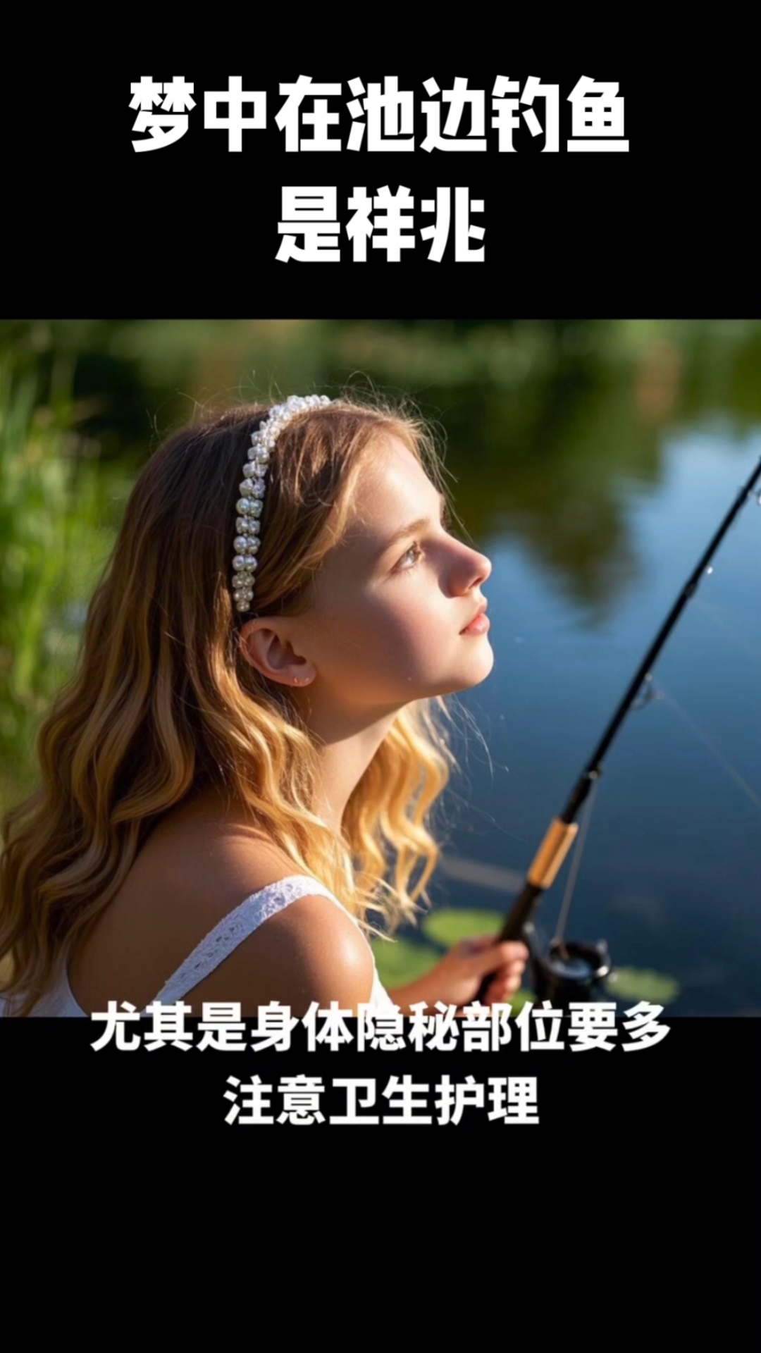梦中见到自己在池边钓鱼,是祥兆