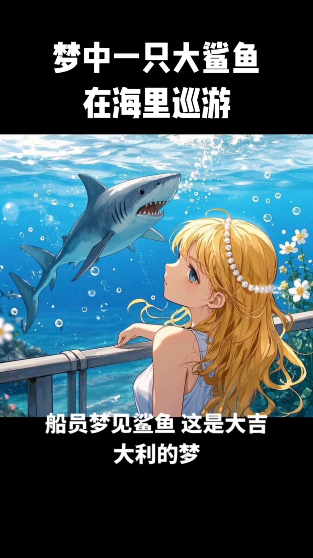梦中见到一只大鲨鱼,预示你要增加财运