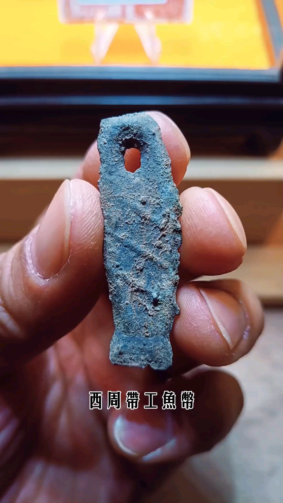 西周小型青铜鱼币,带工青铜鱼形币欣赏。