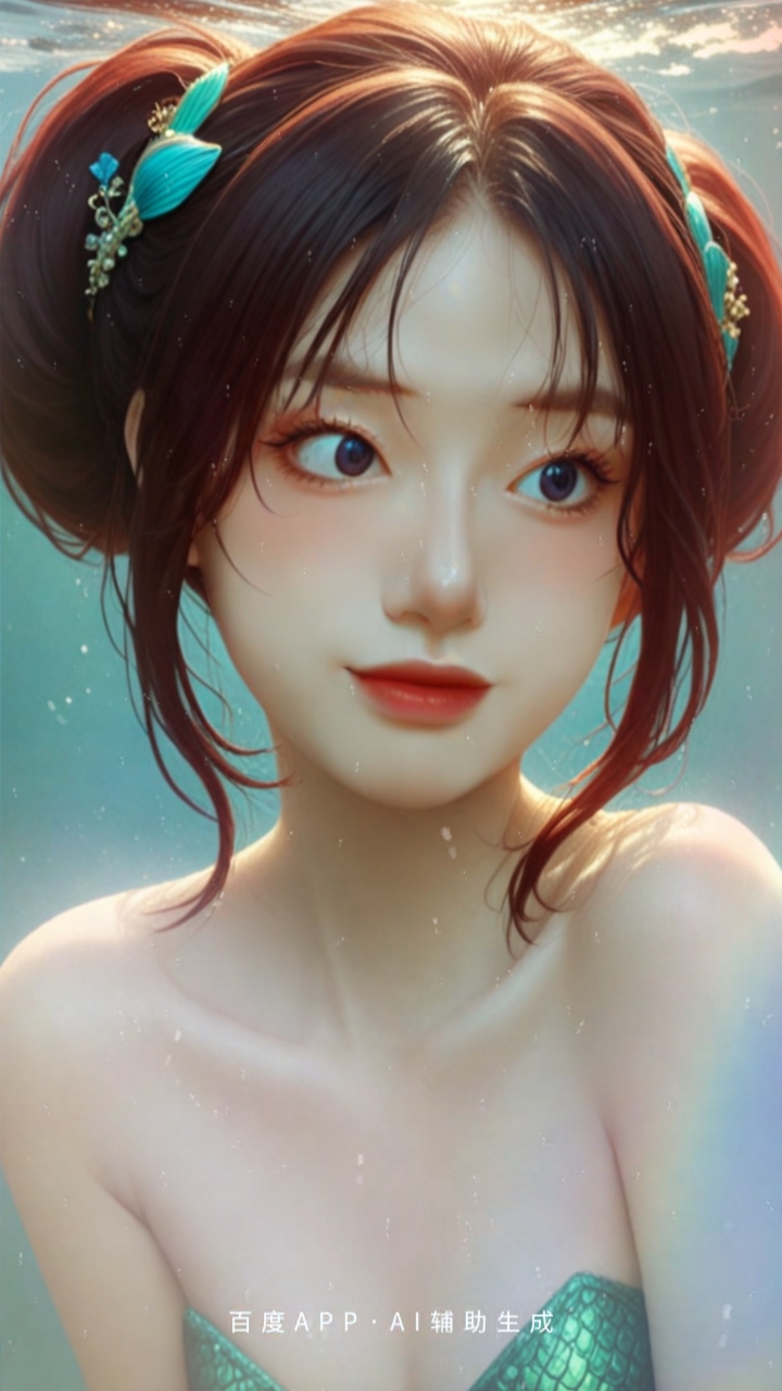 女孩秒变美人鱼