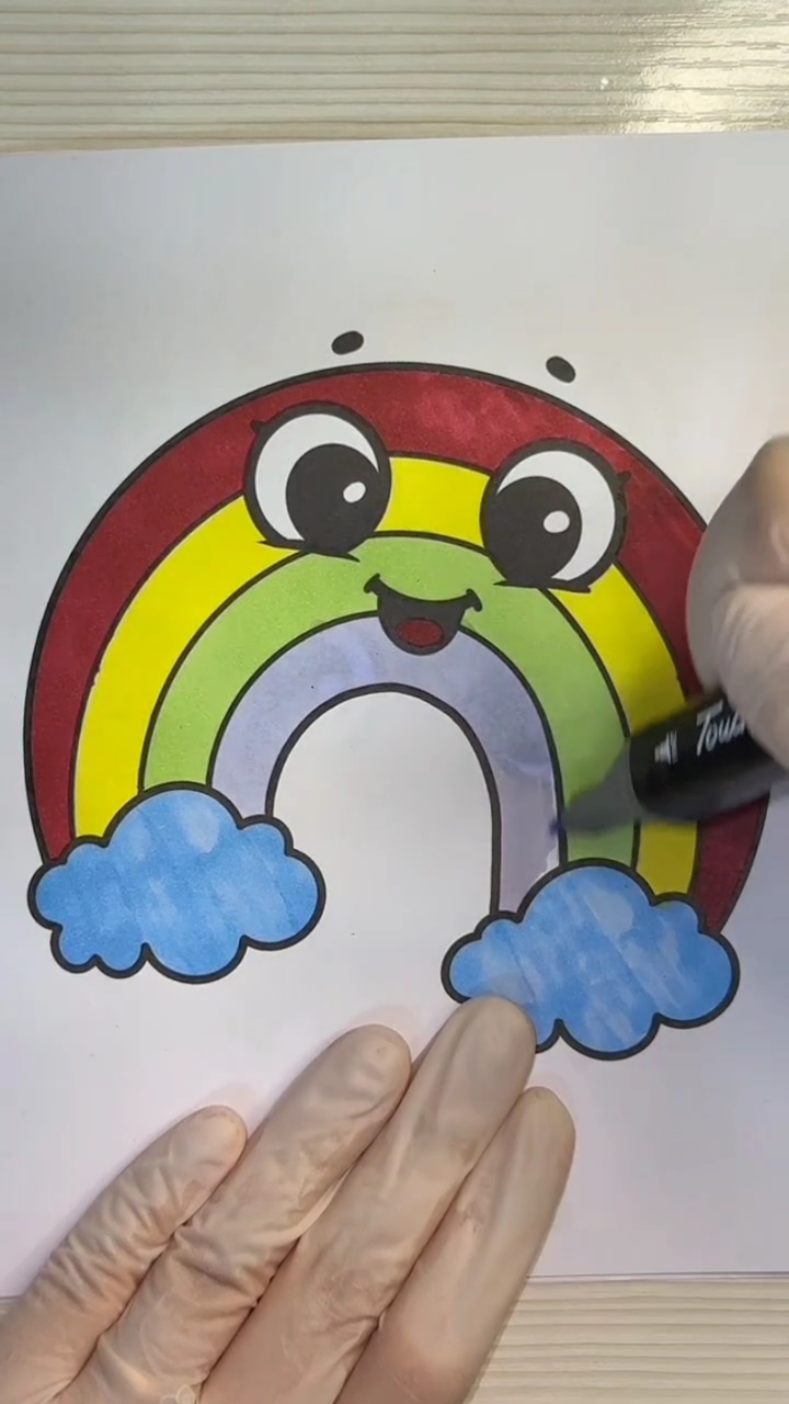 超萌简笔画！教你画可爱彩虹卡通 #简笔画教程 #绘画 #画画