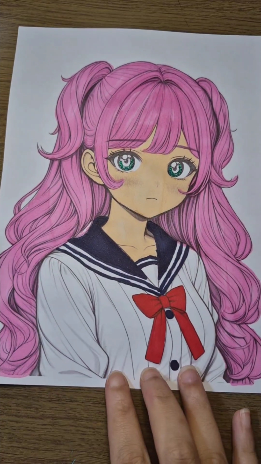 超可爱动漫女孩上色啦 #简笔画教程 #手绘 #画画