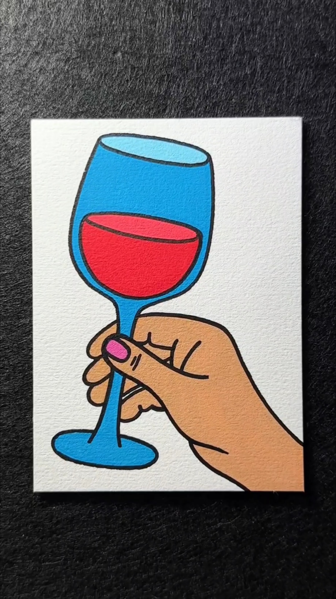超精细!手把手教你画酒杯简笔画 #简笔画教程 #手绘 #画画