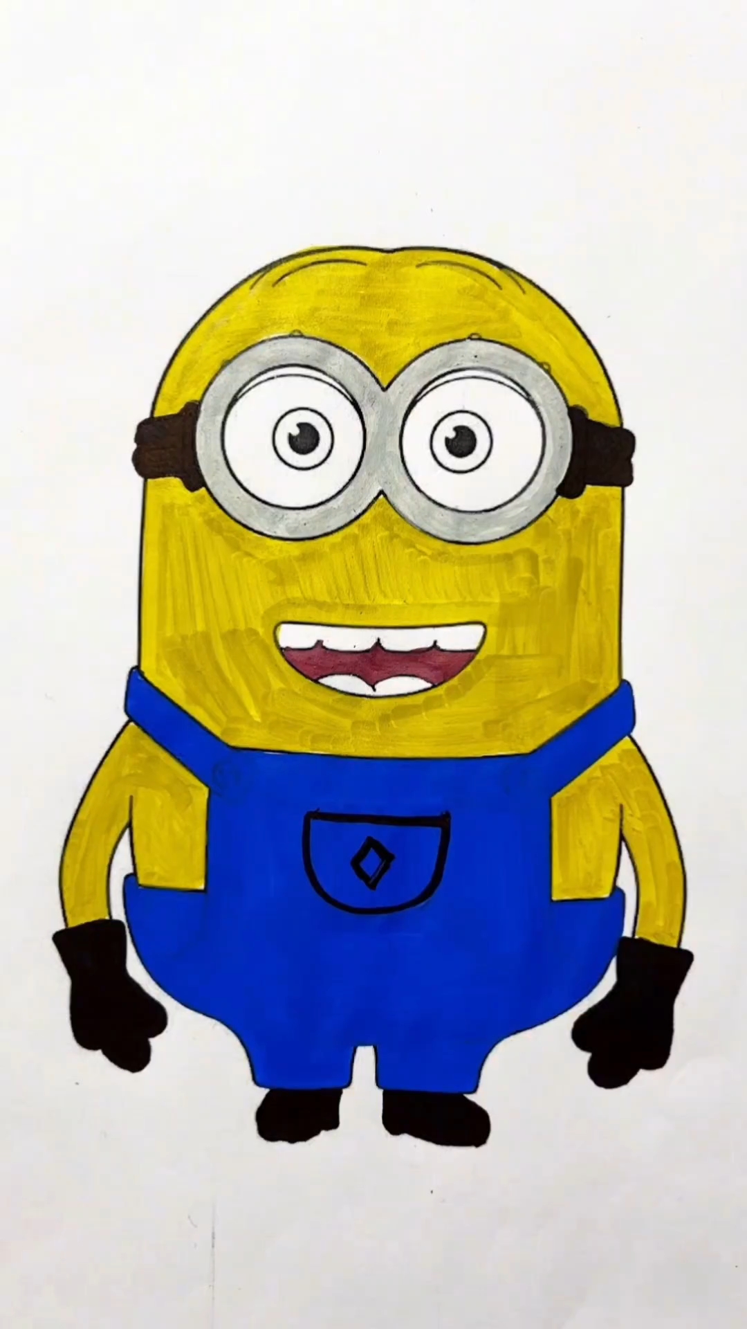 小黄人鲍勃 卡通角色涂色｜ #小黄人  #画画 #沉浸式