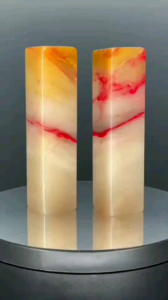 国石之巴林鸡血石对章