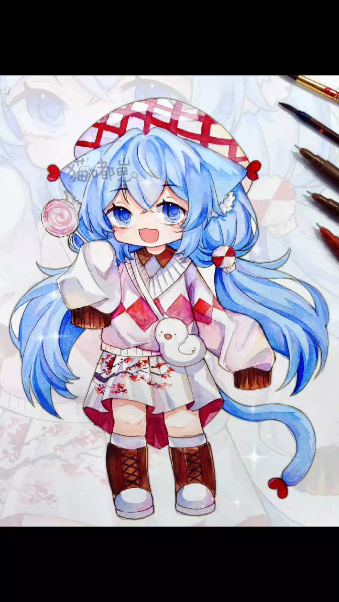 马克笔选手用水彩画画是什么体验
