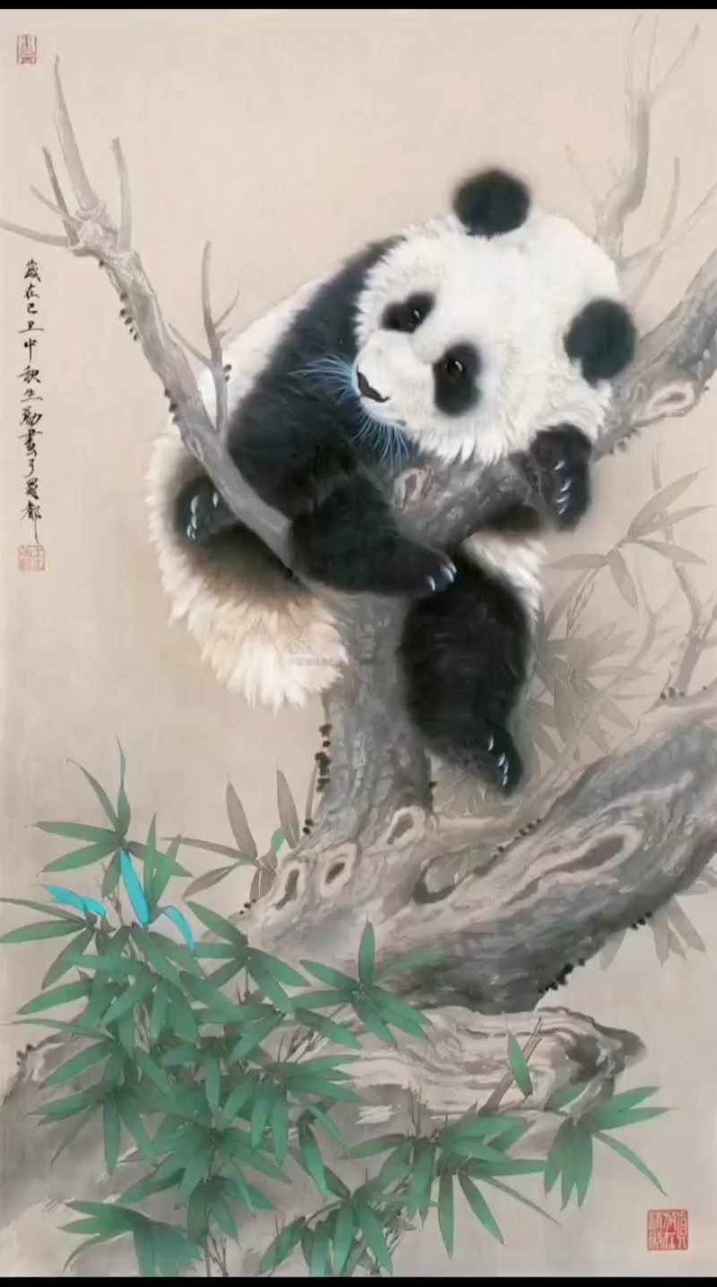 掐丝珐琅搜画#DIY材料包#熊猫是吉祥和福气象征寓意吉祥之源