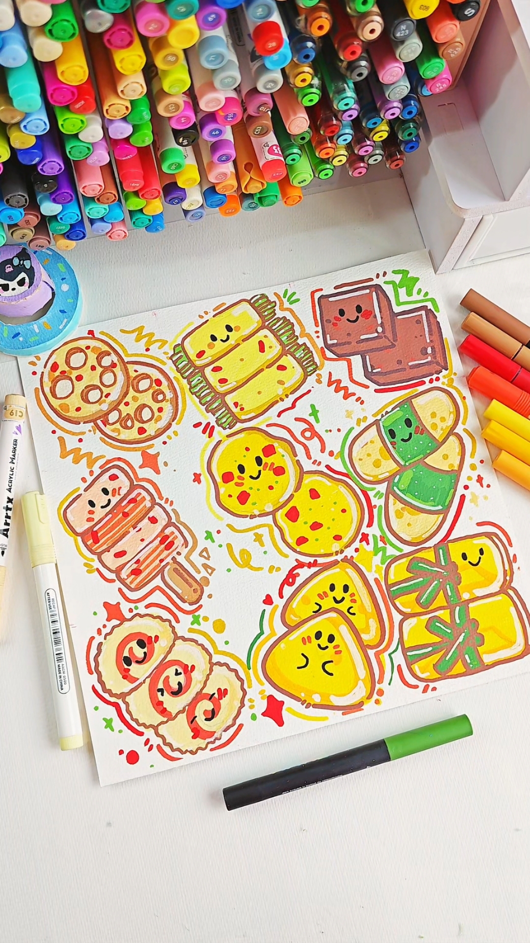 沉浸式画画｜关东煮02｜丙烯马克笔