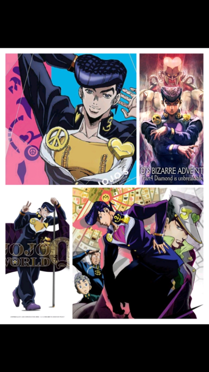 JOJO简笔画之东方仗助,JoJo的奇妙冒险,抽象