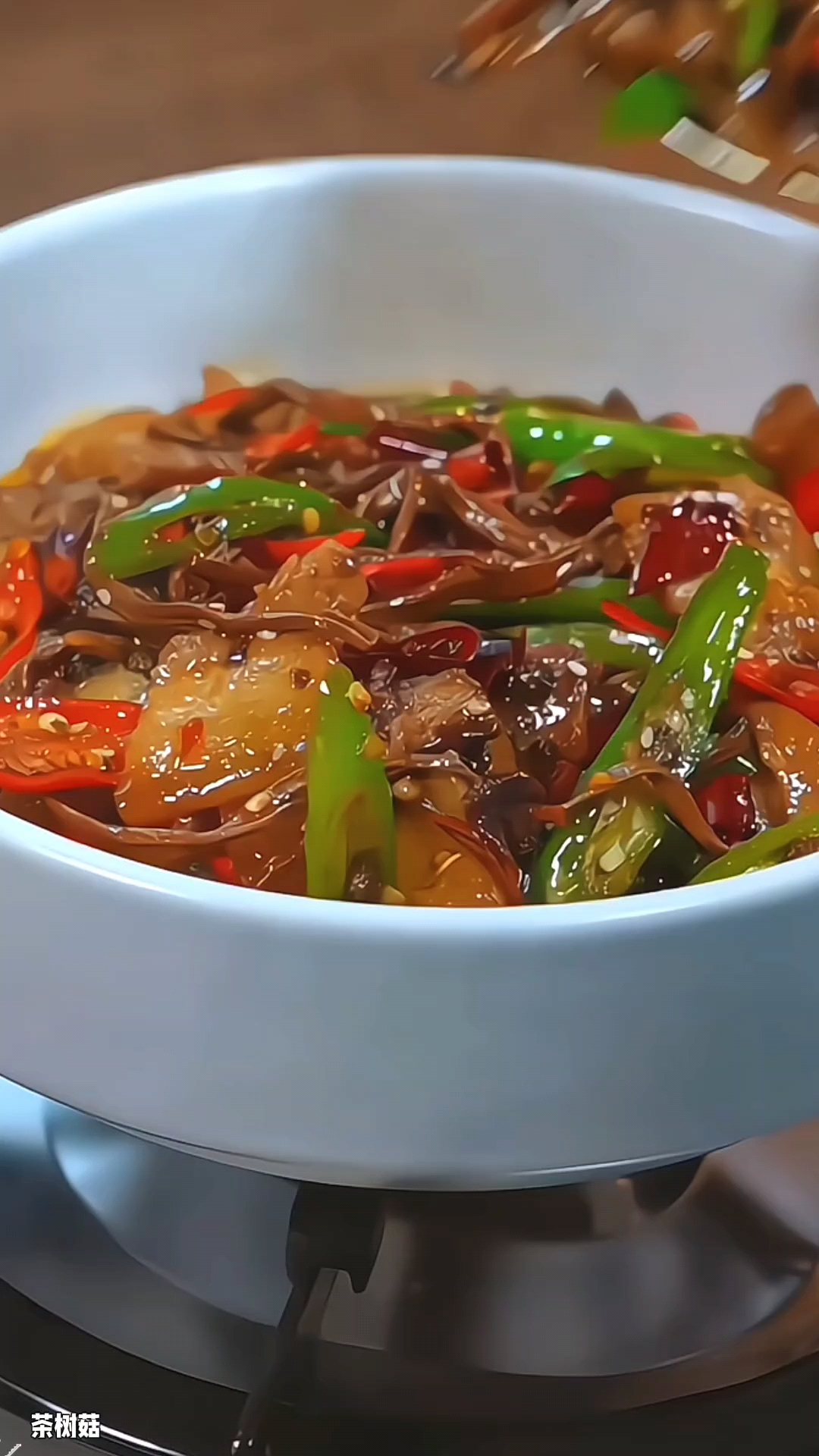 茶树菇炒肉#农家菜真下饭#