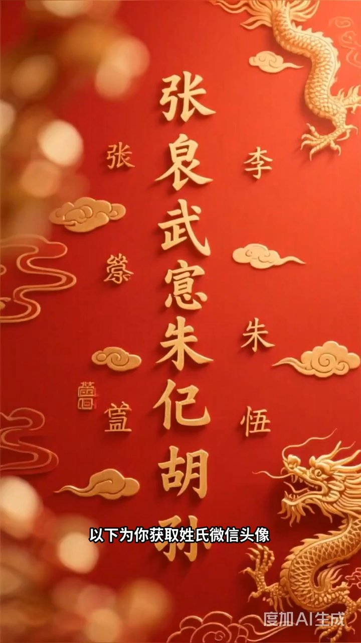 2025好运姓氏头像大集合,在线制作专属你的微信头像