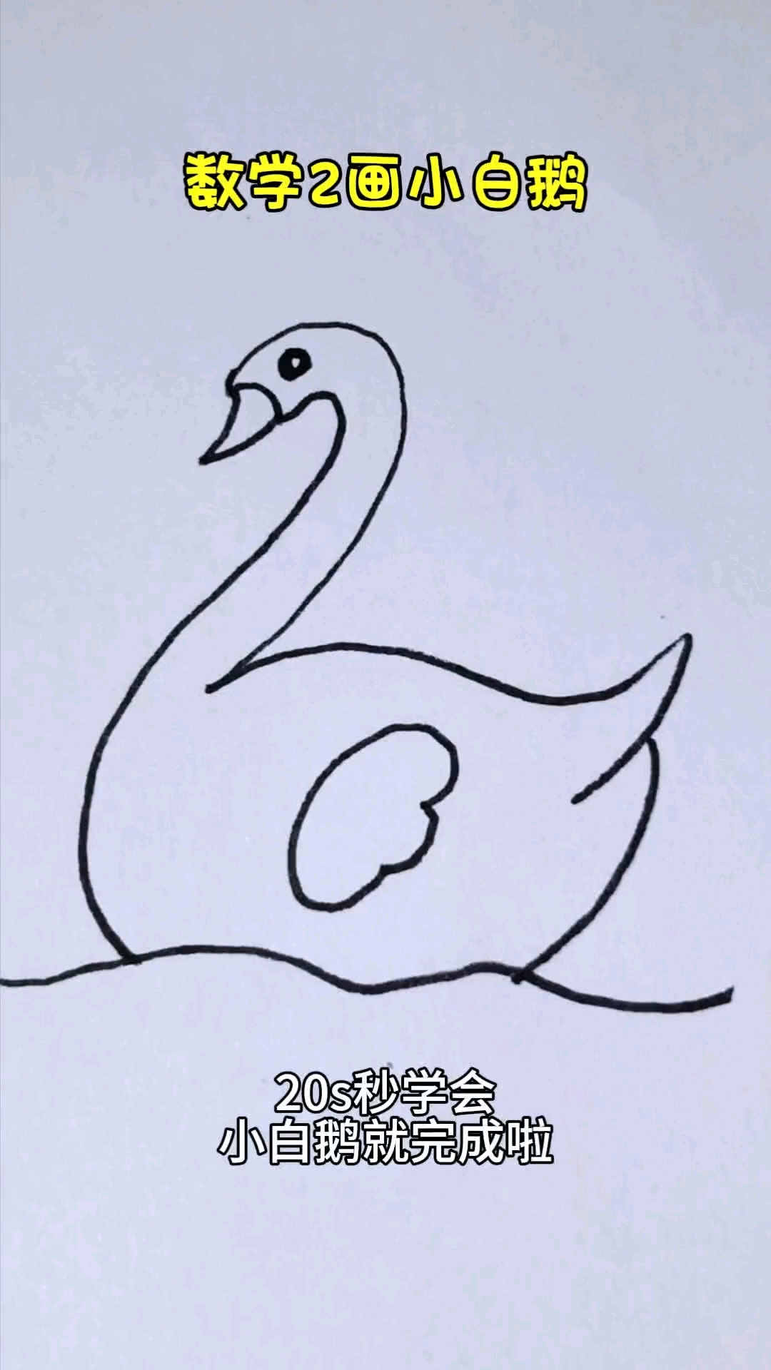 数学2画小白鹅,很简单,秒学会,画起来